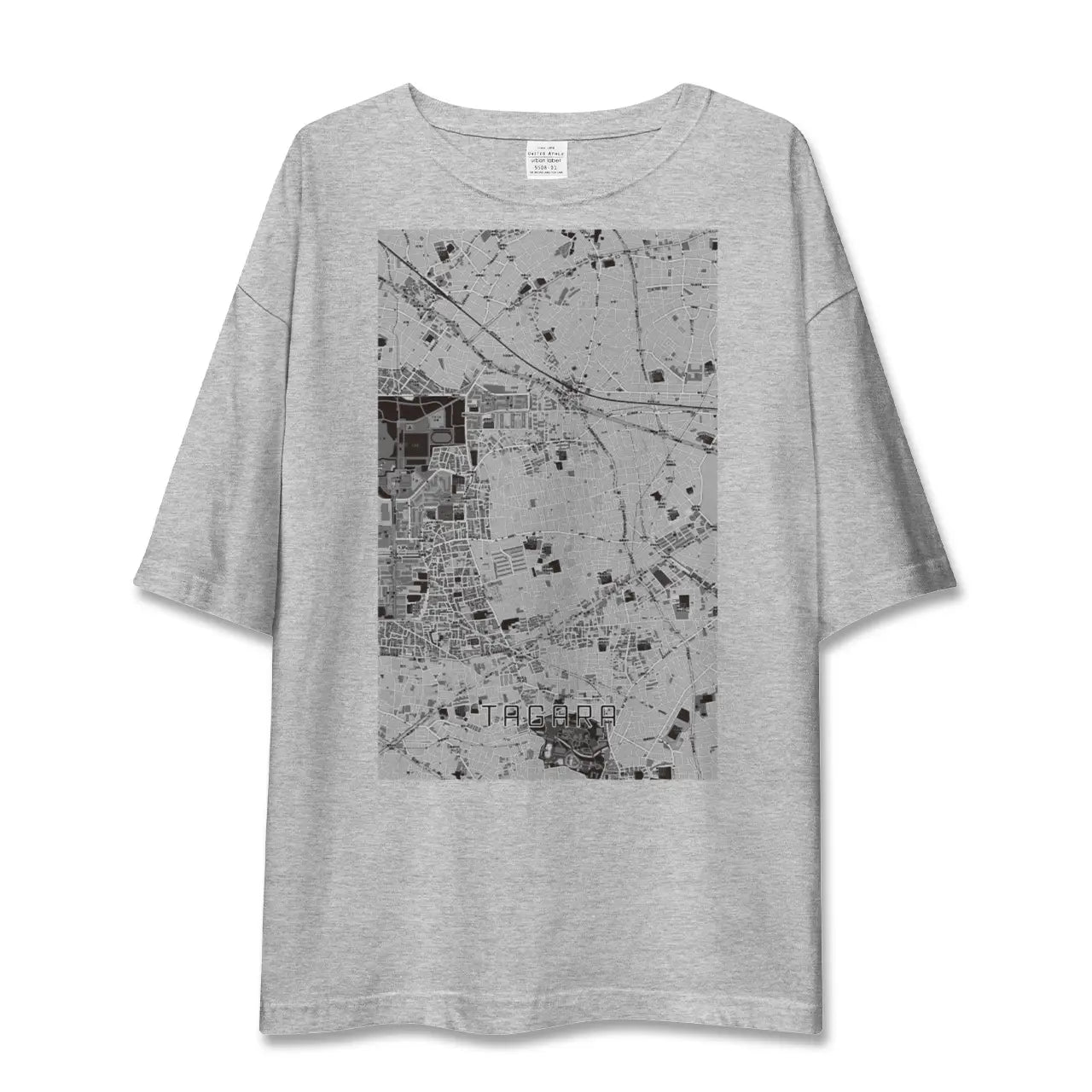 【田柄（東京都）】地図柄ビッグシルエットTシャツ
