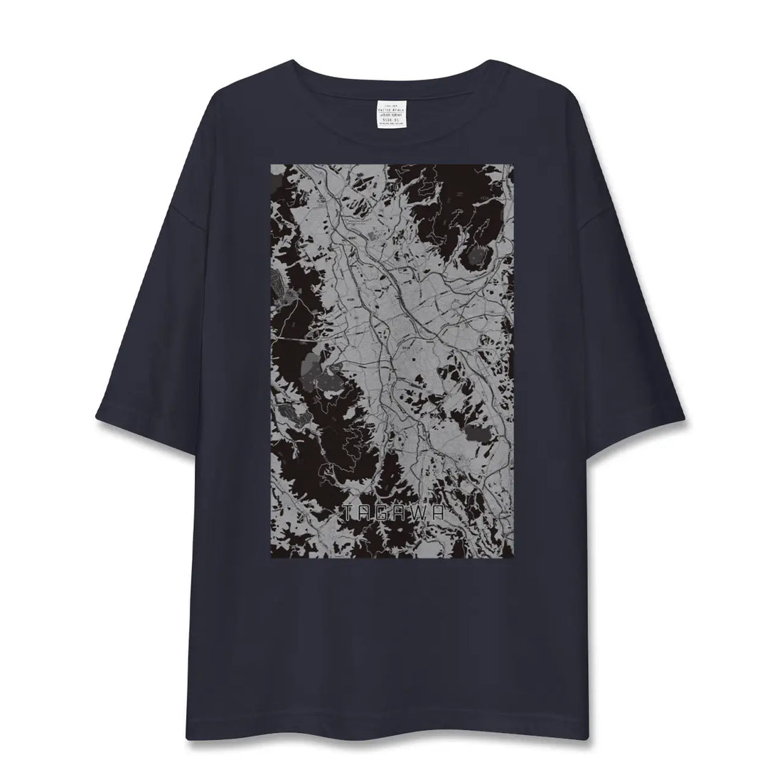 【田川（福岡県）】地図柄ビッグシルエットTシャツ
