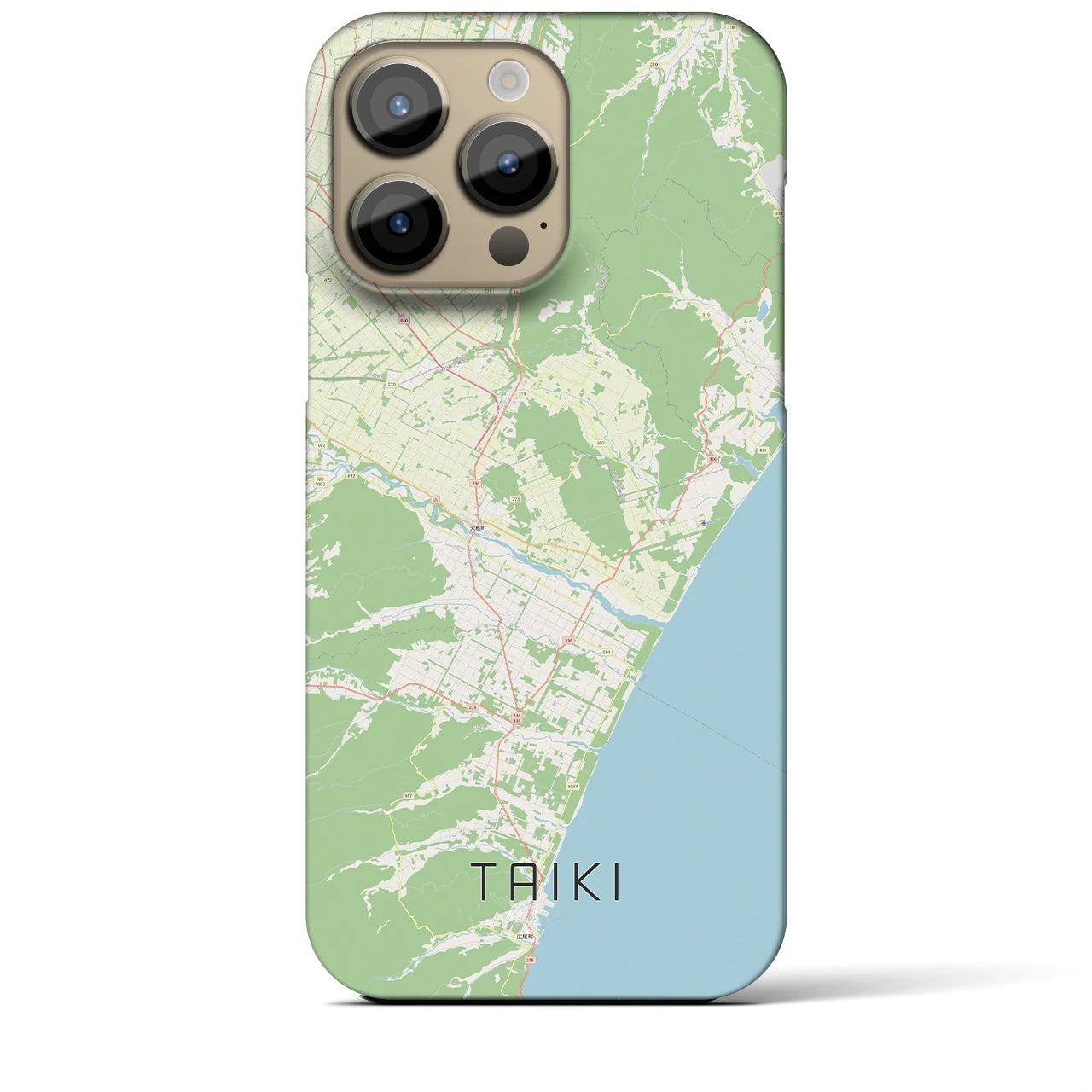 【大樹】地図柄iPhoneケース（バックカバータイプ・ナチュラル）iPhone 14 Pro Max 用