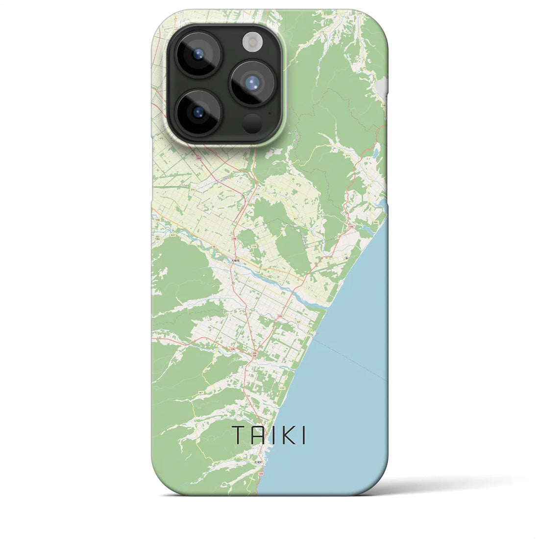 【大樹】地図柄iPhoneケース（バックカバータイプ・ナチュラル）iPhone 15 Pro Max 用