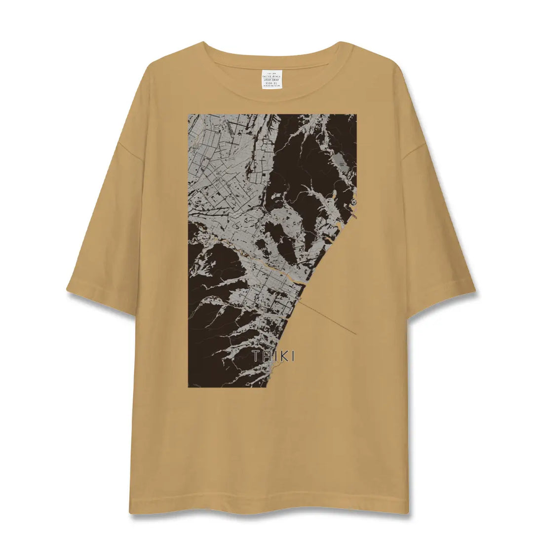 【大樹(北海道)】地図柄ビッグシルエットTシャツ