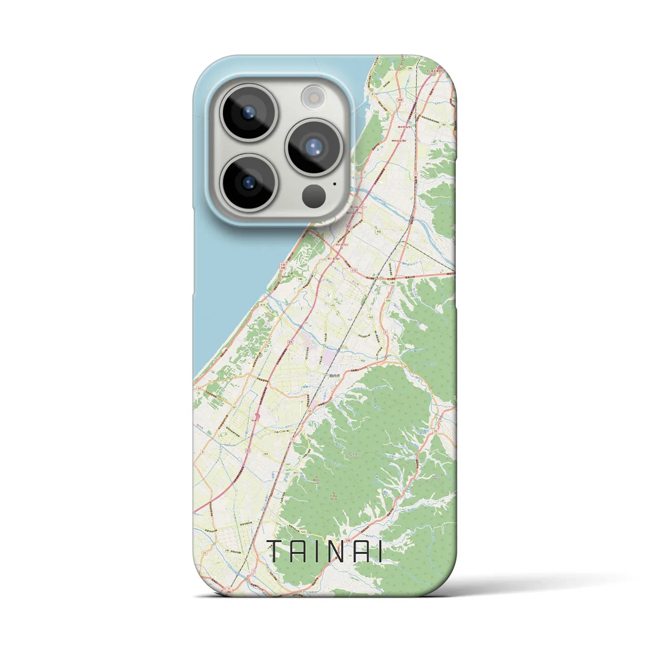 【胎内】地図柄iPhoneケース（バックカバータイプ・ナチュラル）iPhone 15 Pro 用