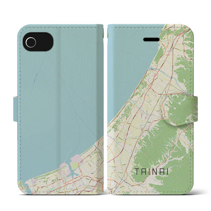 【胎内（新潟県）】地図柄iPhoneケース（手帳タイプ）ナチュラル・iPhone SE（第3 / 第2世代） / 8 / 7 / 6s / 6 用