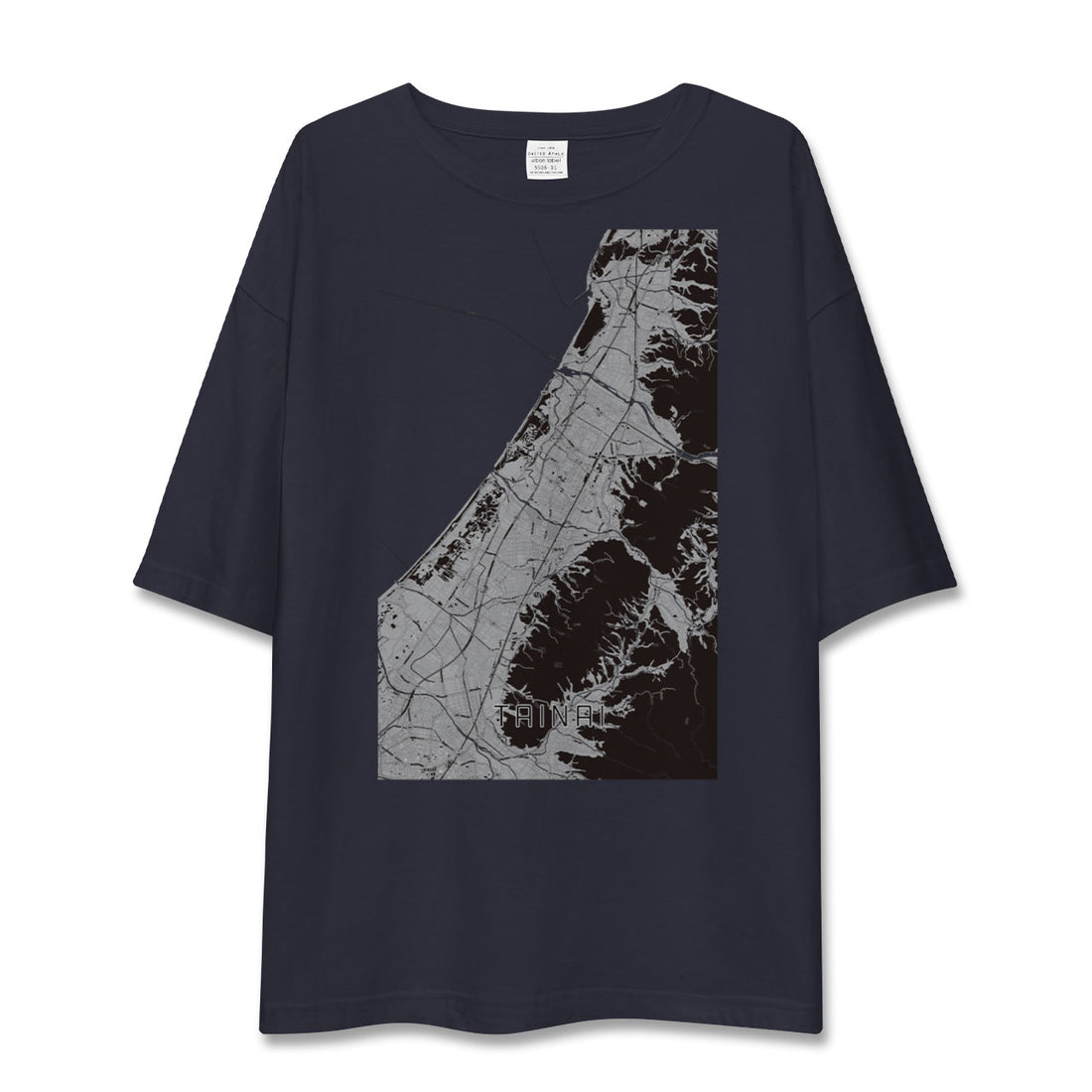 【胎内（新潟県）】地図柄ビッグシルエットTシャツ
