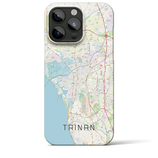 【台南】地図柄iPhoneケース（バックカバータイプ・ナチュラル）iPhone 15 Pro Max 用