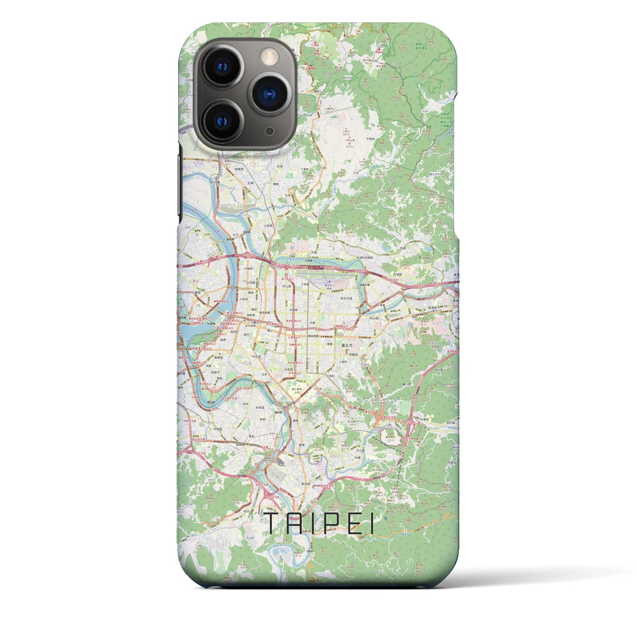 【台北】地図柄iPhoneケース（バックカバータイプ・ナチュラル）iPhone 11 Pro Max 用