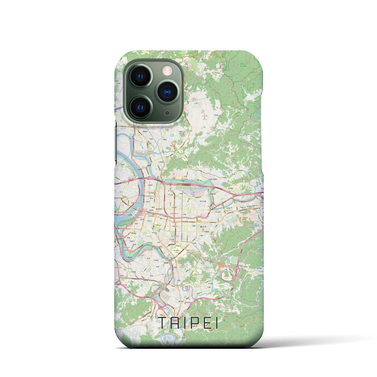 【台北】地図柄iPhoneケース（バックカバータイプ・ナチュラル）iPhone 11 Pro 用