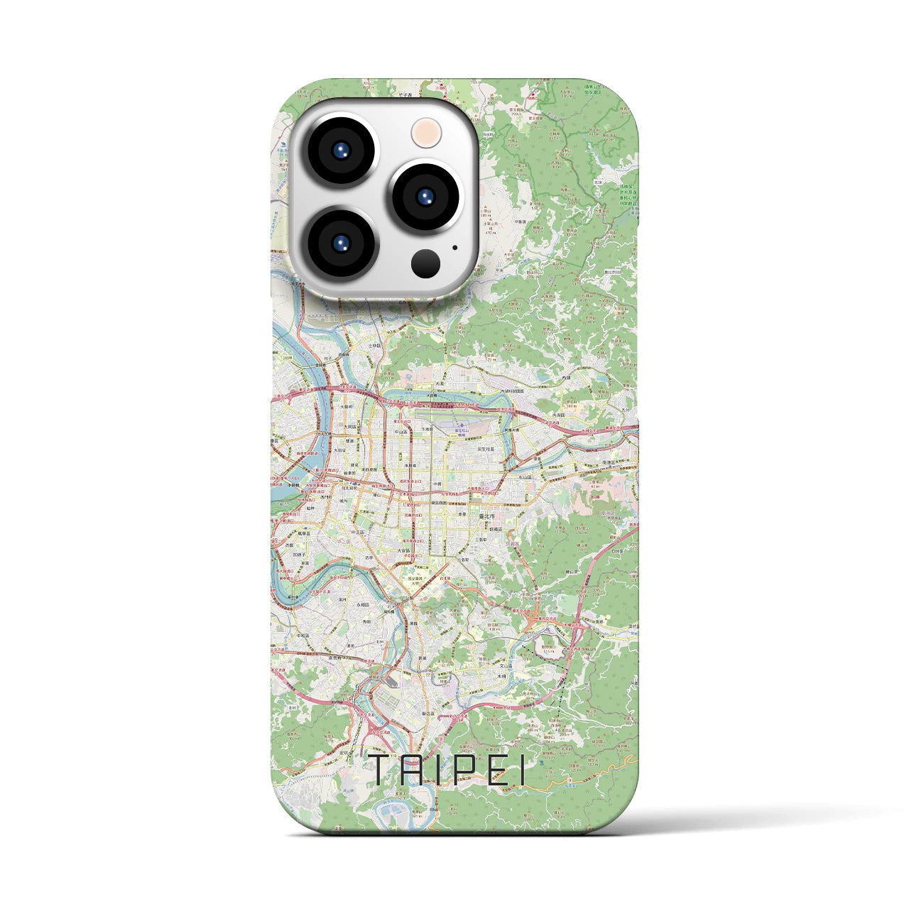 【台北】地図柄iPhoneケース（バックカバータイプ・ナチュラル）iPhone 13 Pro 用