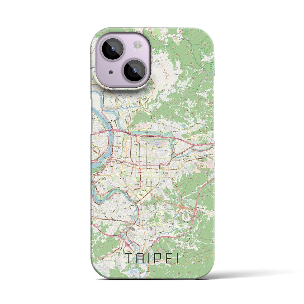 【台北】地図柄iPhoneケース（バックカバータイプ・ナチュラル）iPhone 14 用