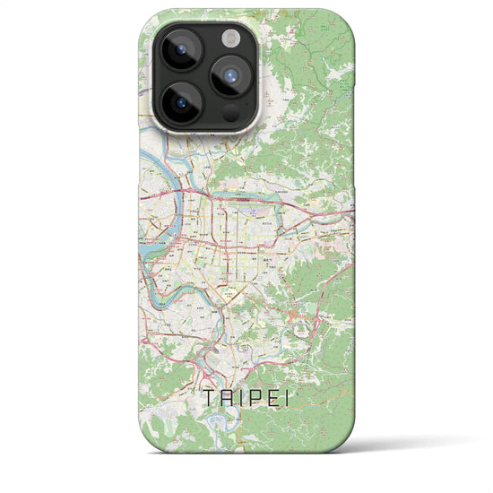【台北】地図柄iPhoneケース（バックカバータイプ・ナチュラル）iPhone 15 Pro Max 用