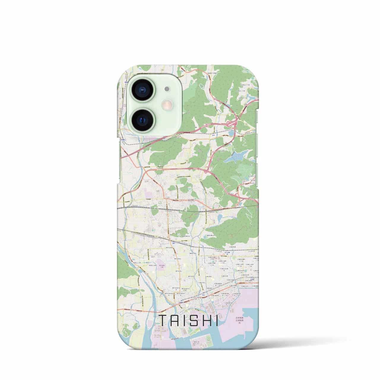 【太子】地図柄iPhoneケース（バックカバータイプ・ナチュラル）iPhone 12 mini 用