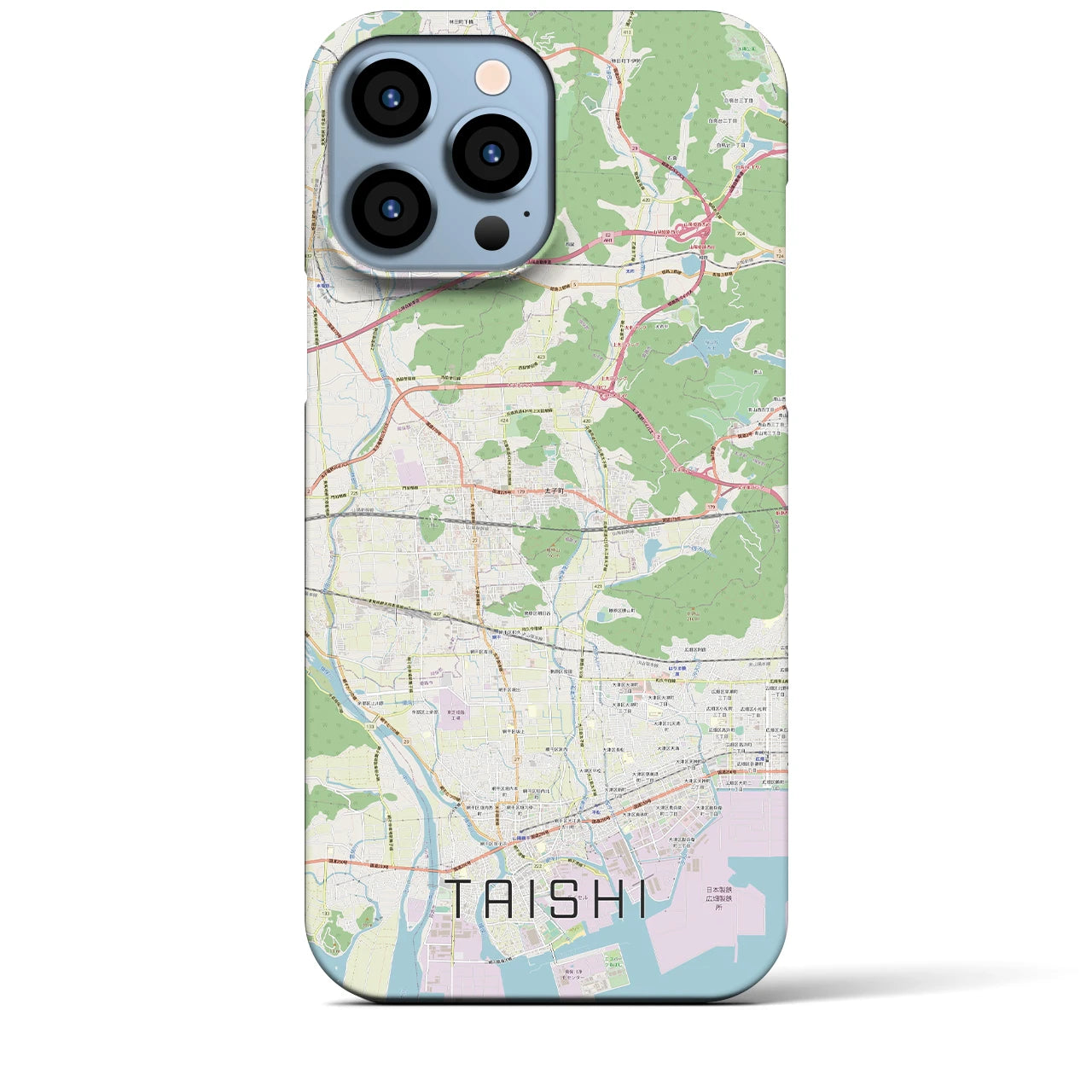 【太子】地図柄iPhoneケース（バックカバータイプ・ナチュラル）iPhone 13 Pro Max 用