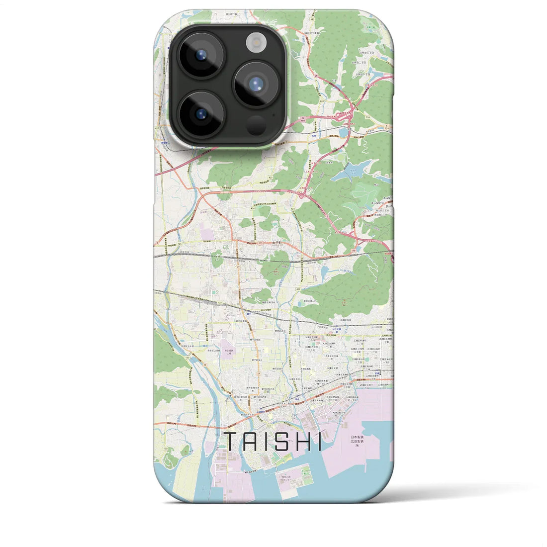 【太子】地図柄iPhoneケース（バックカバータイプ・ナチュラル）iPhone 15 Pro Max 用