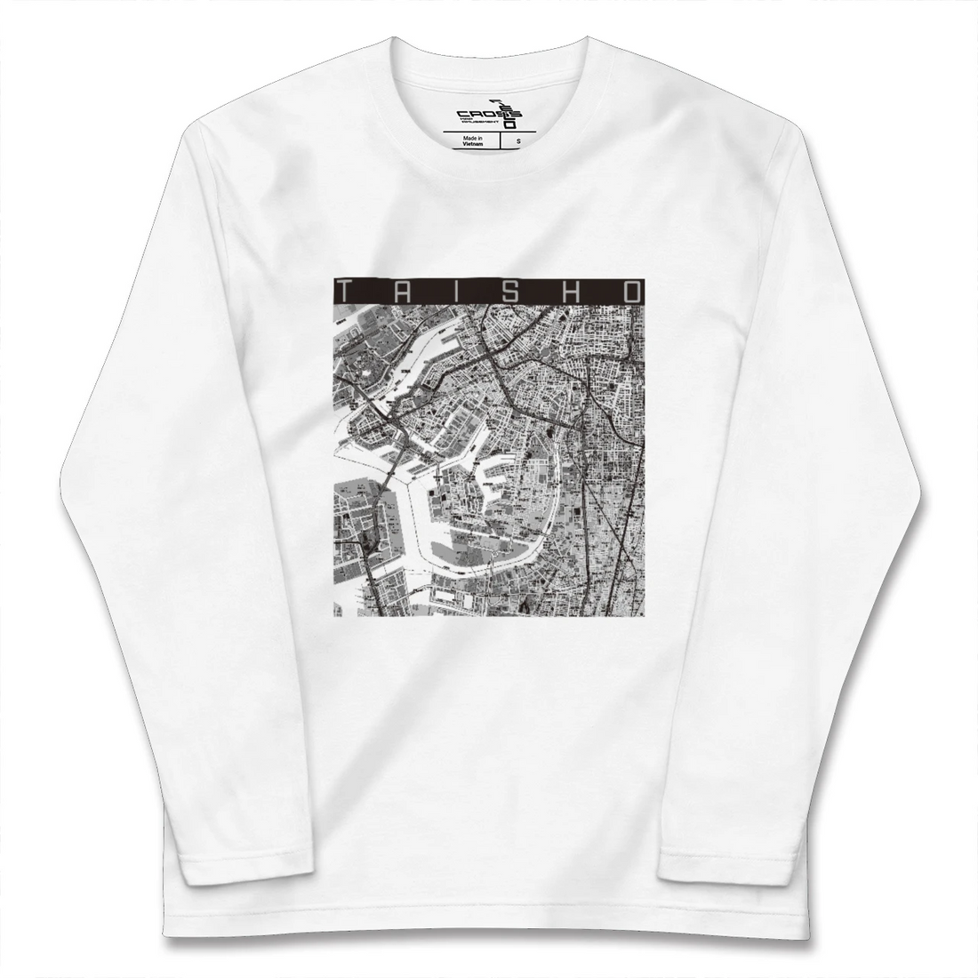 【大正(大阪府)】地図柄ロングスリーブTシャツ