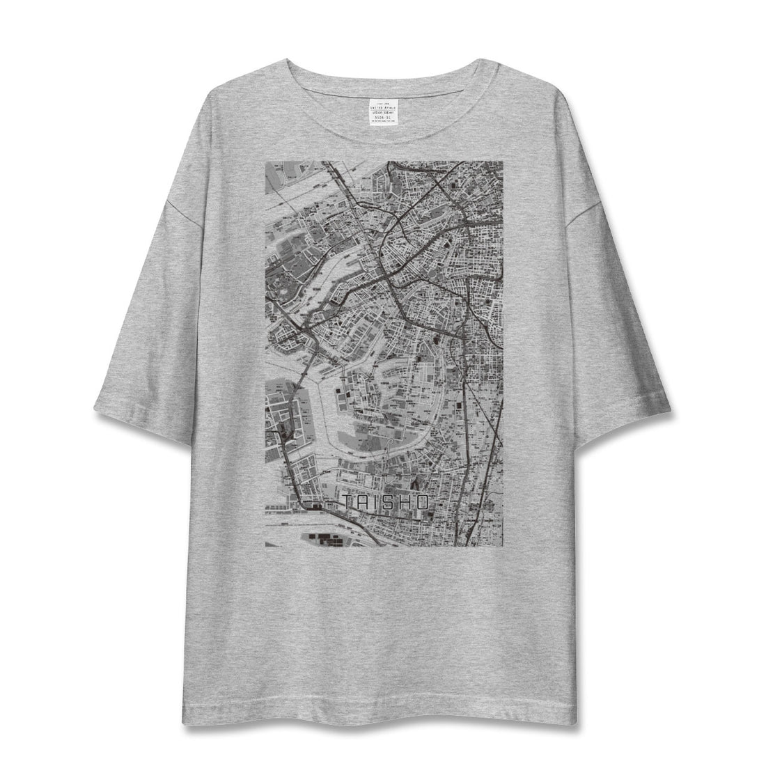【大正（大阪府）】地図柄ビッグシルエットTシャツ