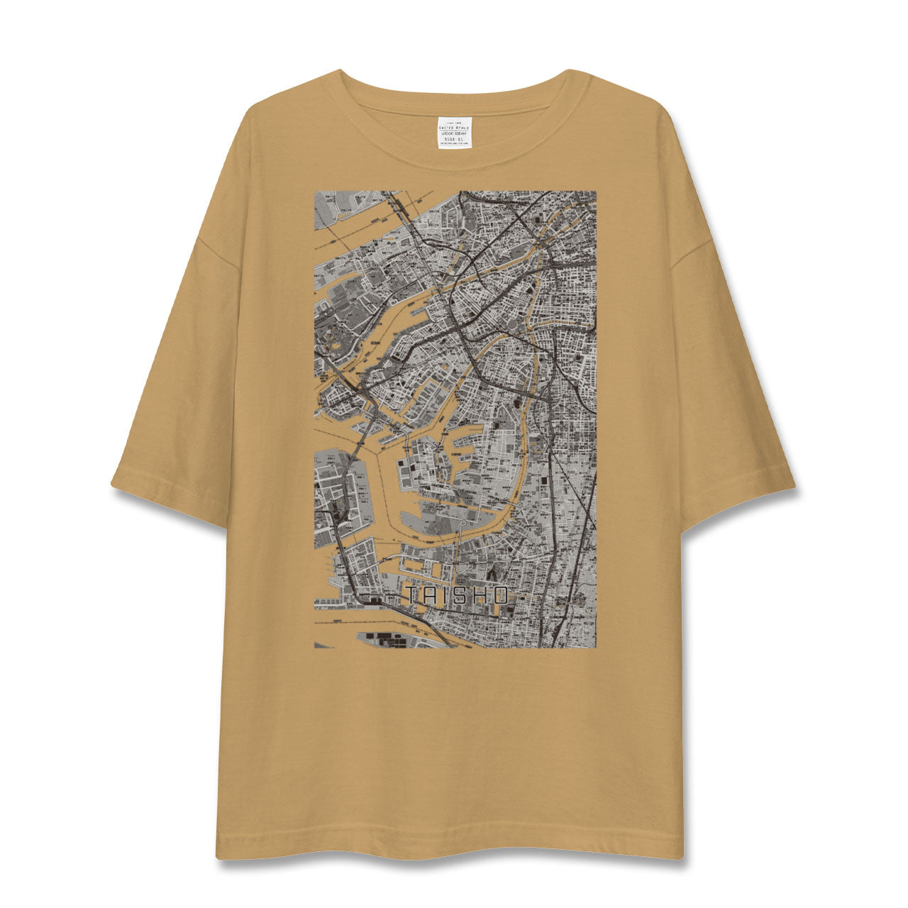 【大正（大阪府）】地図柄ビッグシルエットTシャツ