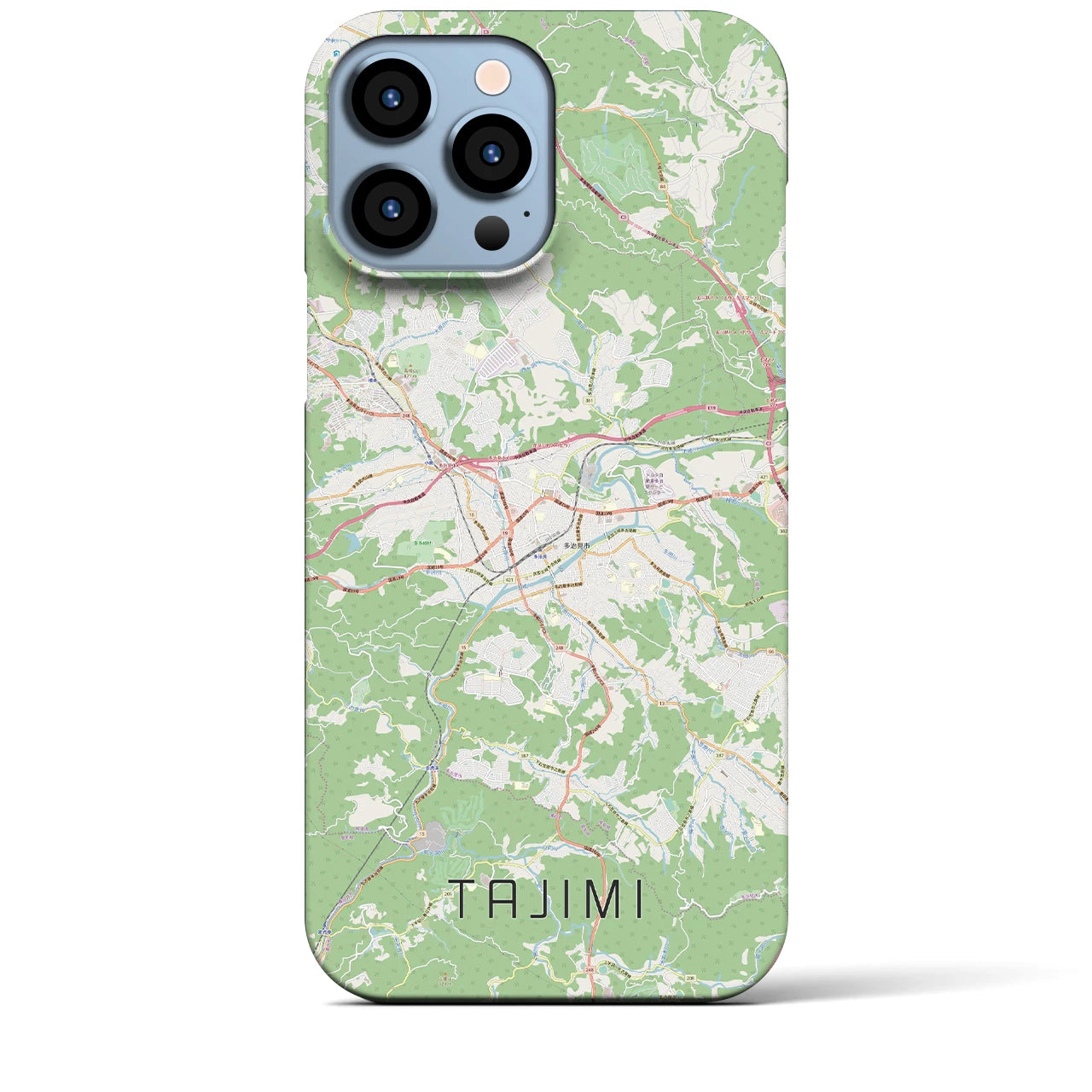 【多治見】地図柄iPhoneケース（バックカバータイプ・ナチュラル）iPhone 13 Pro Max 用