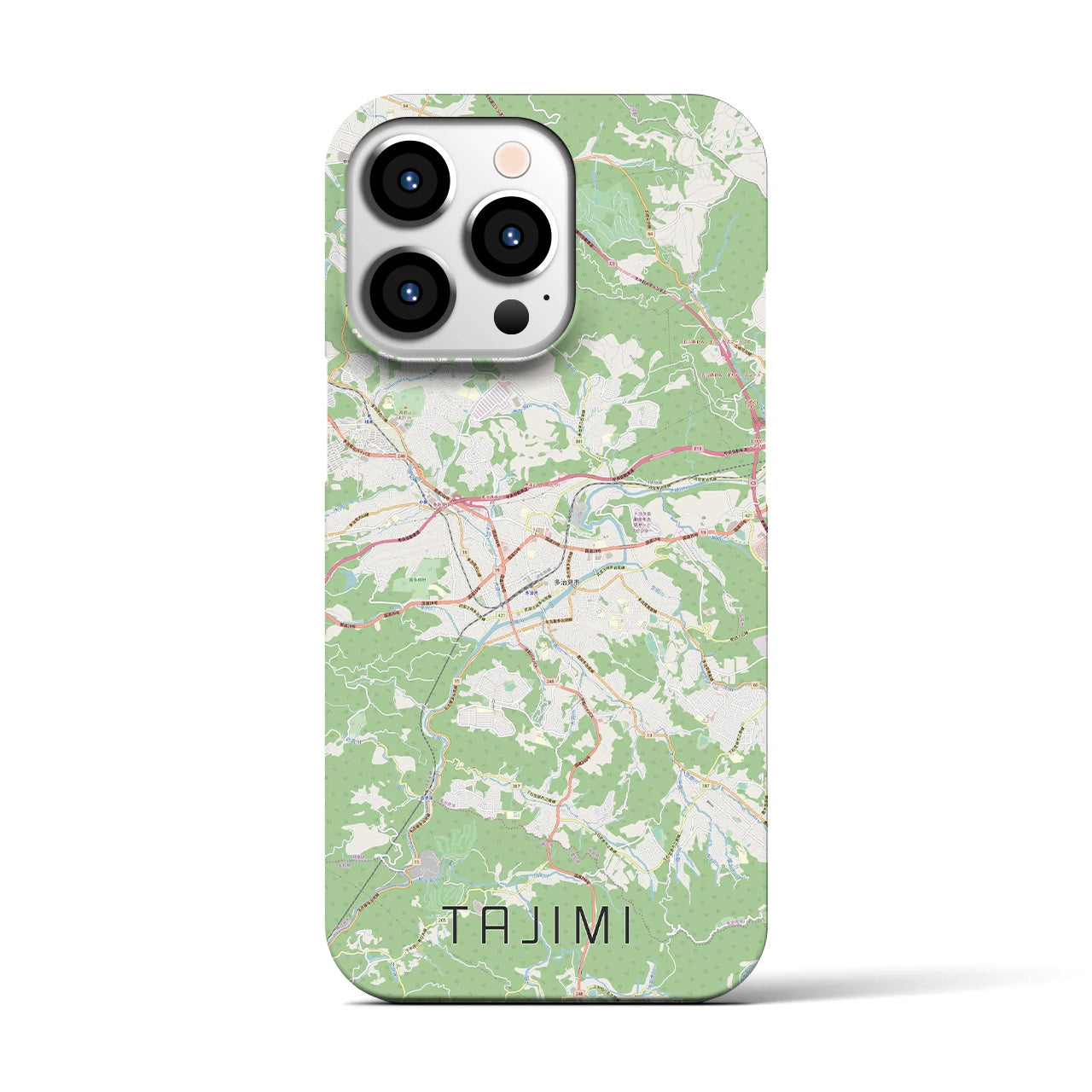【多治見】地図柄iPhoneケース（バックカバータイプ・ナチュラル）iPhone 13 Pro 用