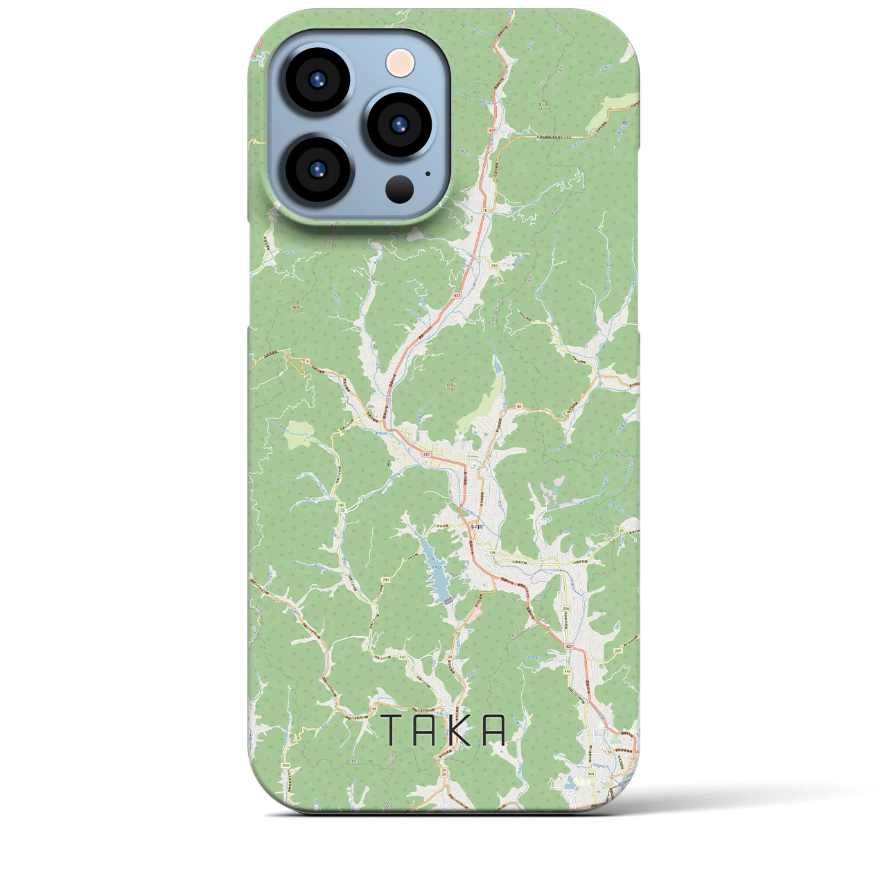 【多可】地図柄iPhoneケース（バックカバータイプ・ナチュラル）iPhone 13 Pro Max 用