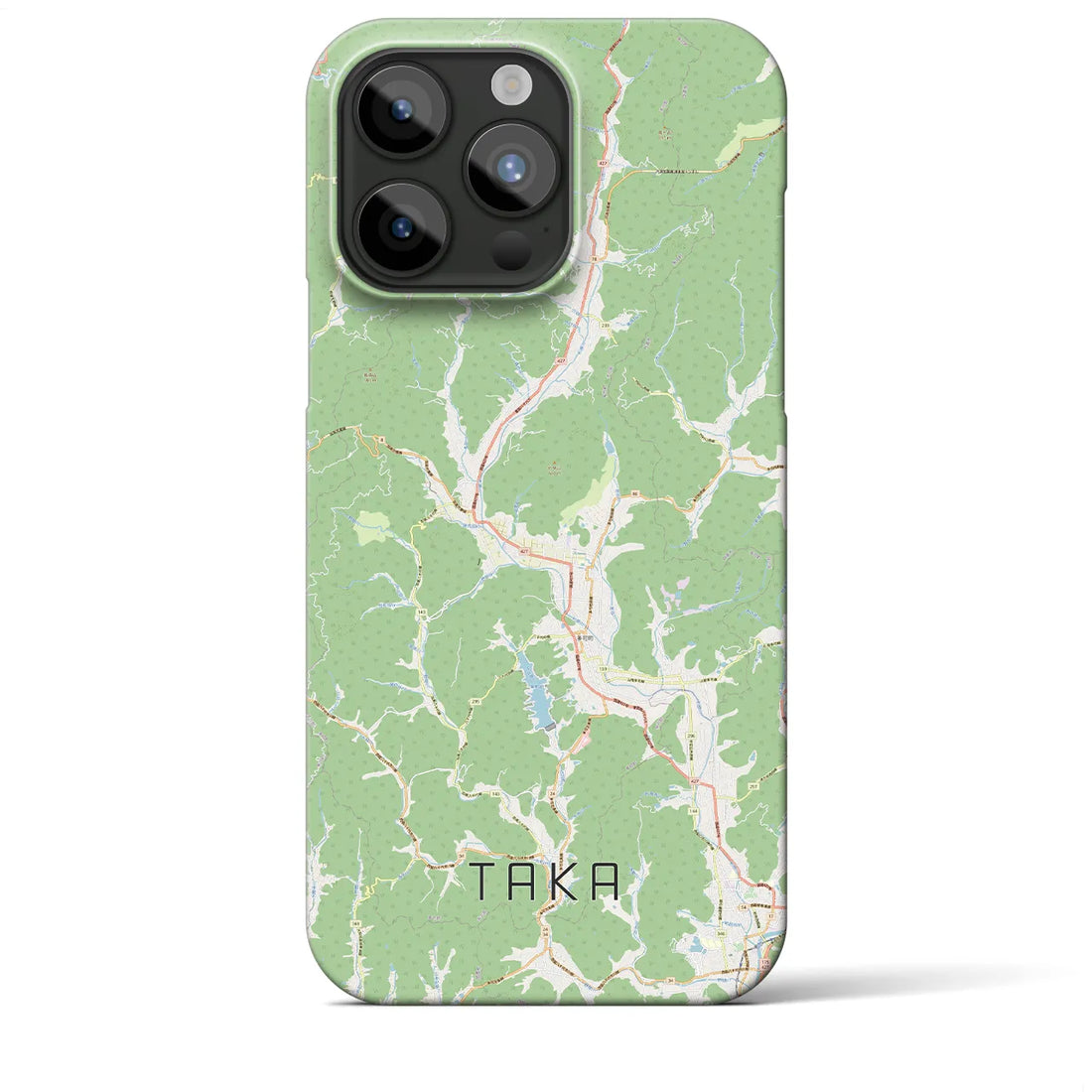 【多可】地図柄iPhoneケース（バックカバータイプ・ナチュラル）iPhone 15 Pro Max 用