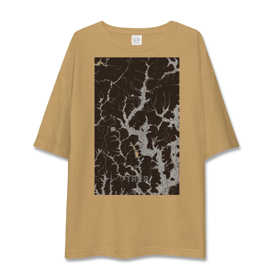 【多可(兵庫県)】地図柄ビッグシルエットTシャツ