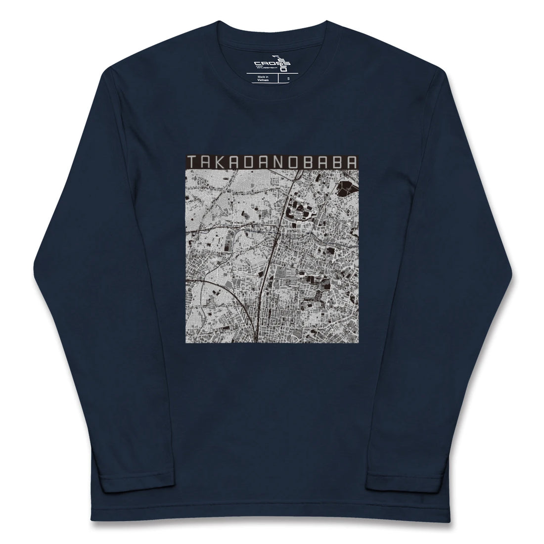 【高田馬場(東京都)】地図柄ロングスリーブTシャツ