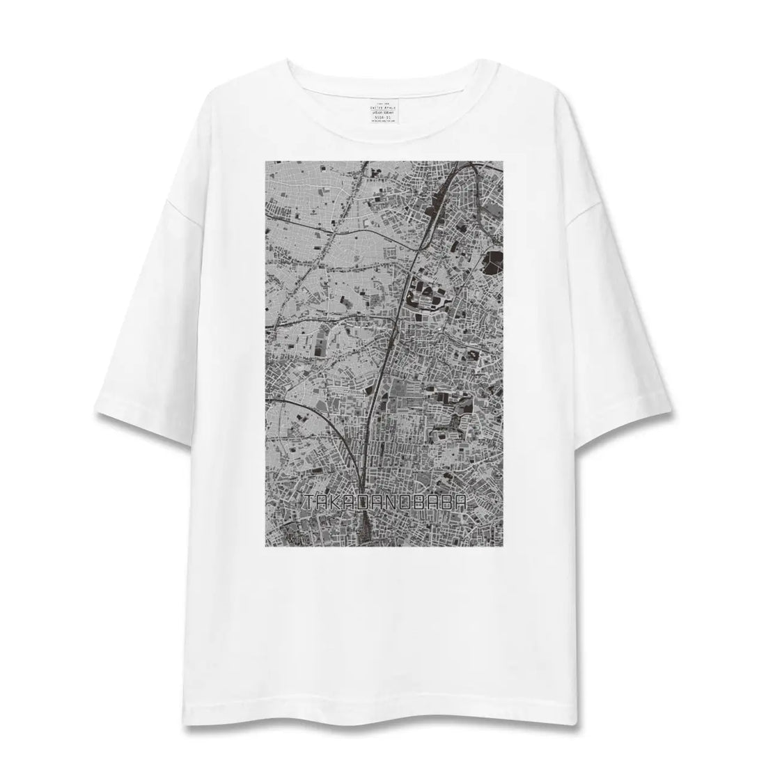 【高田馬場(東京都)】地図柄ビッグシルエットTシャツ
