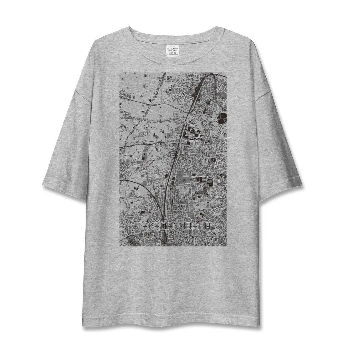 【高田馬場（東京都）】地図柄ビッグシルエットTシャツ