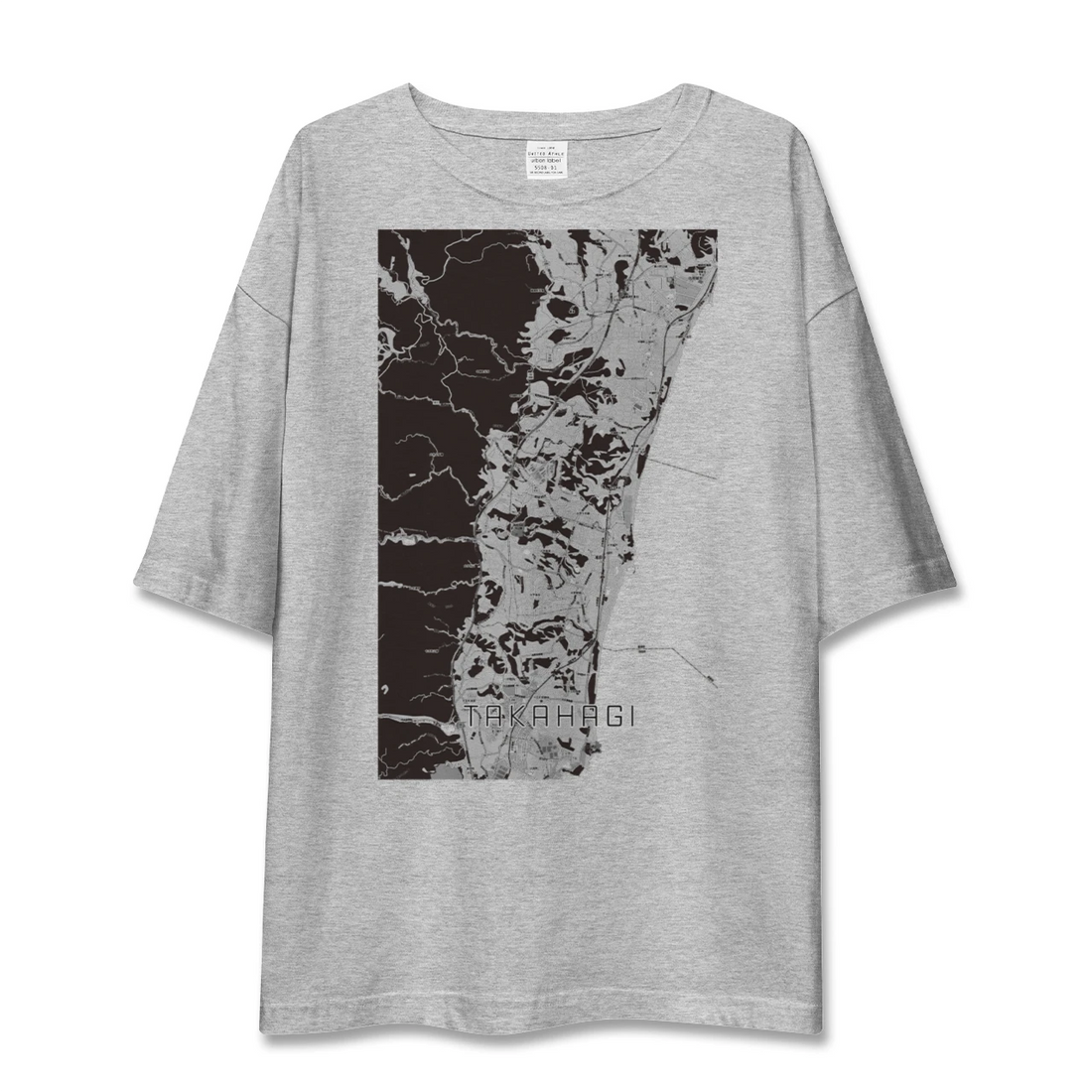 【高萩（茨城県）】地図柄ビッグシルエットTシャツ