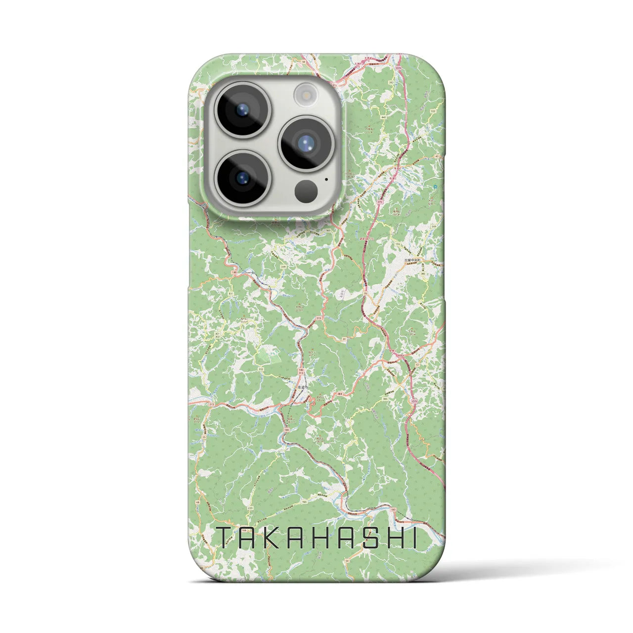 【高梁】地図柄iPhoneケース（バックカバータイプ・ナチュラル）iPhone 15 Pro 用