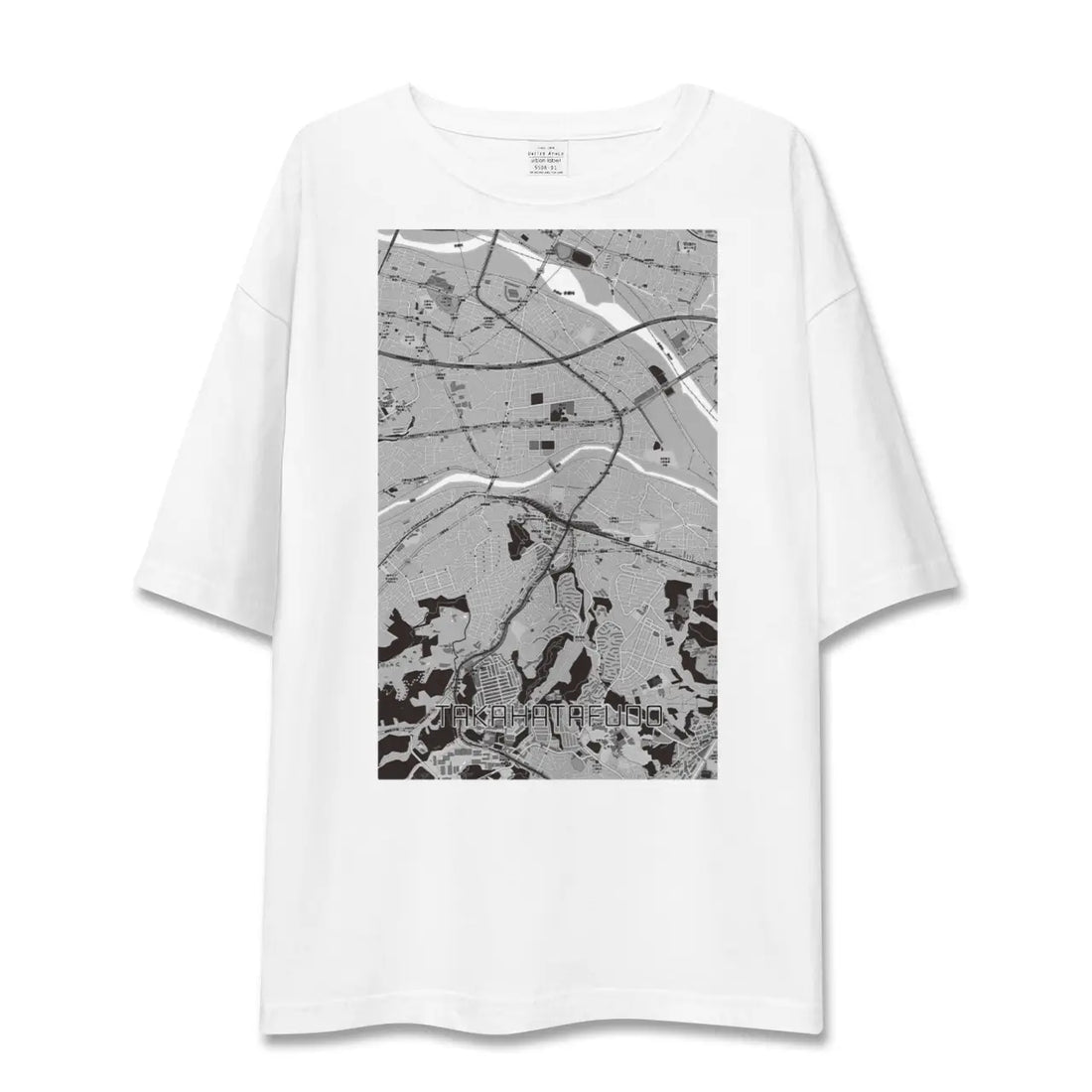 【高幡不動(東京都)】地図柄ビッグシルエットTシャツ