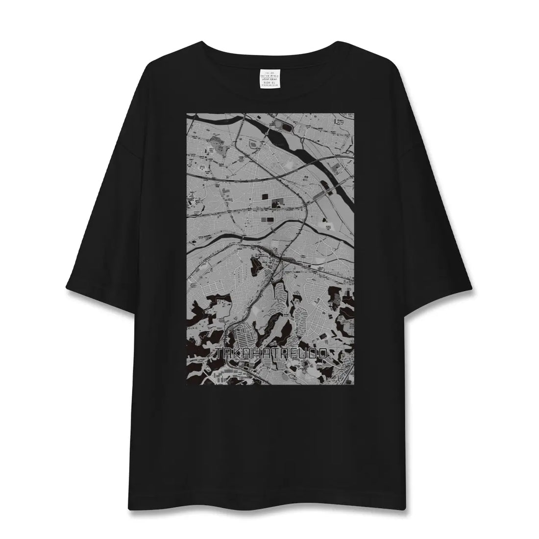 【高幡不動（東京都）】地図柄ビッグシルエットTシャツ