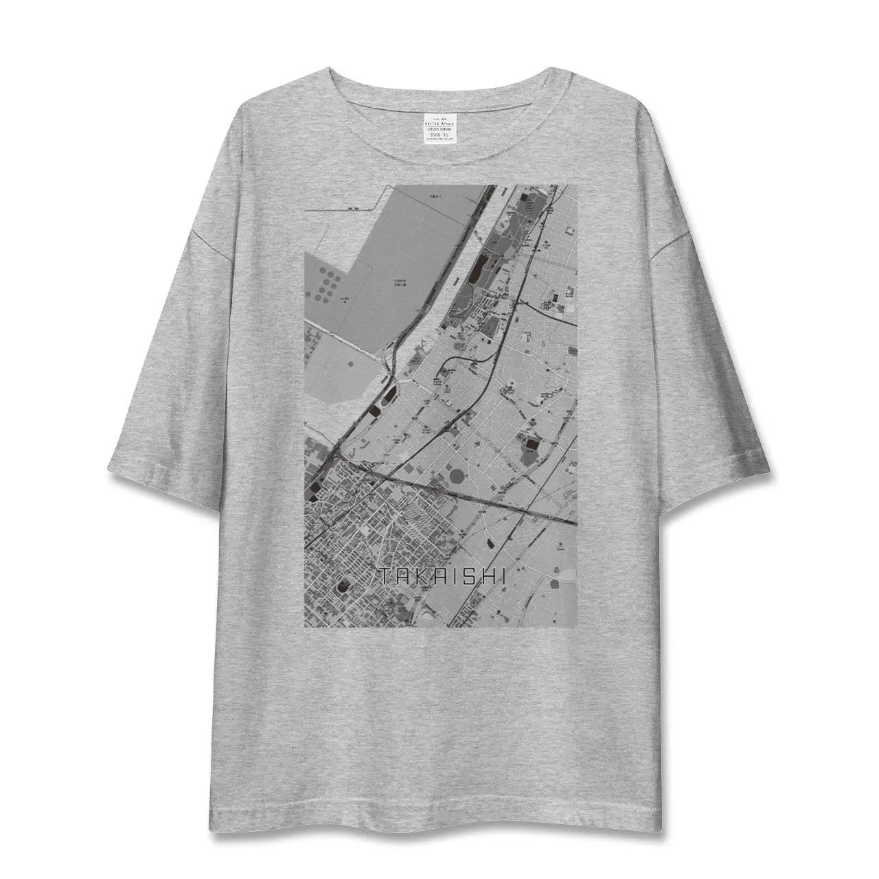 【高石（大阪府）】地図柄ビッグシルエットTシャツ