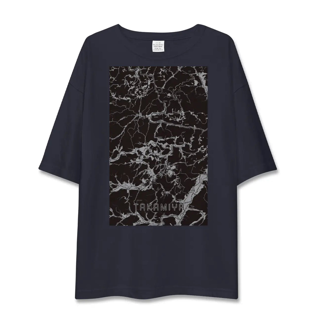 【高宮（広島県）】地図柄ビッグシルエットTシャツ