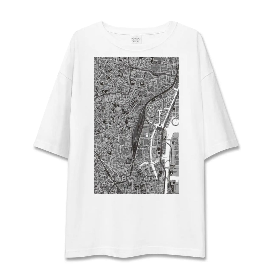 【高輪ゲートウェイ(東京都)】地図柄ビッグシルエットTシャツ