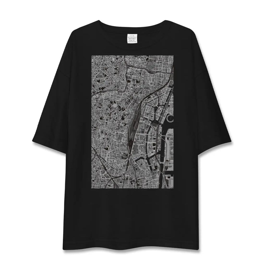 【高輪ゲートウェイ（東京都）】地図柄ビッグシルエットTシャツ