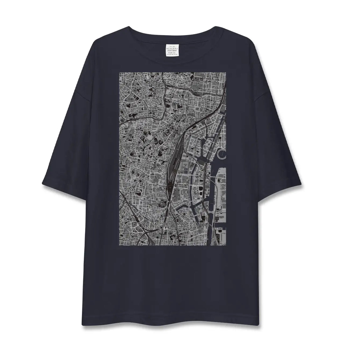 【高輪ゲートウェイ（東京都）】地図柄ビッグシルエットTシャツ