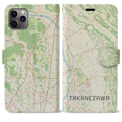 【高根沢（栃木県）】地図柄iPhoneケース（手帳タイプ）ナチュラル・iPhone 11 Pro Max 用