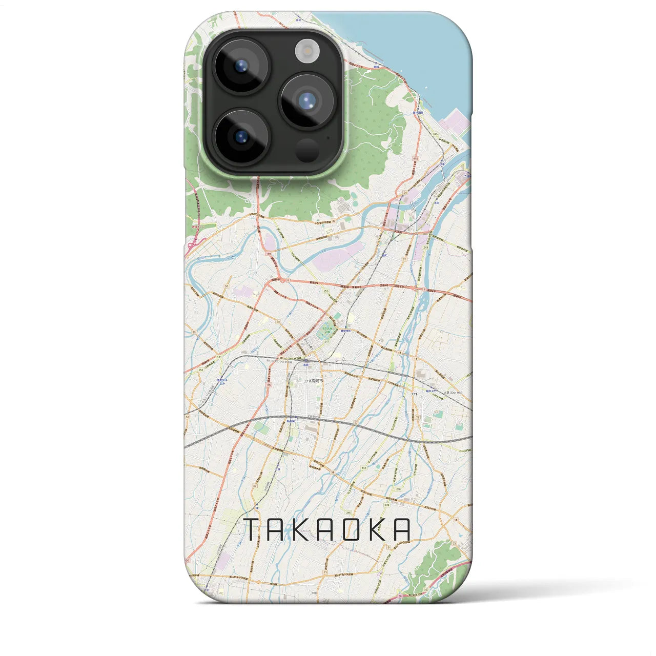 【高岡】地図柄iPhoneケース（バックカバータイプ・ナチュラル）iPhone 15 Pro Max 用