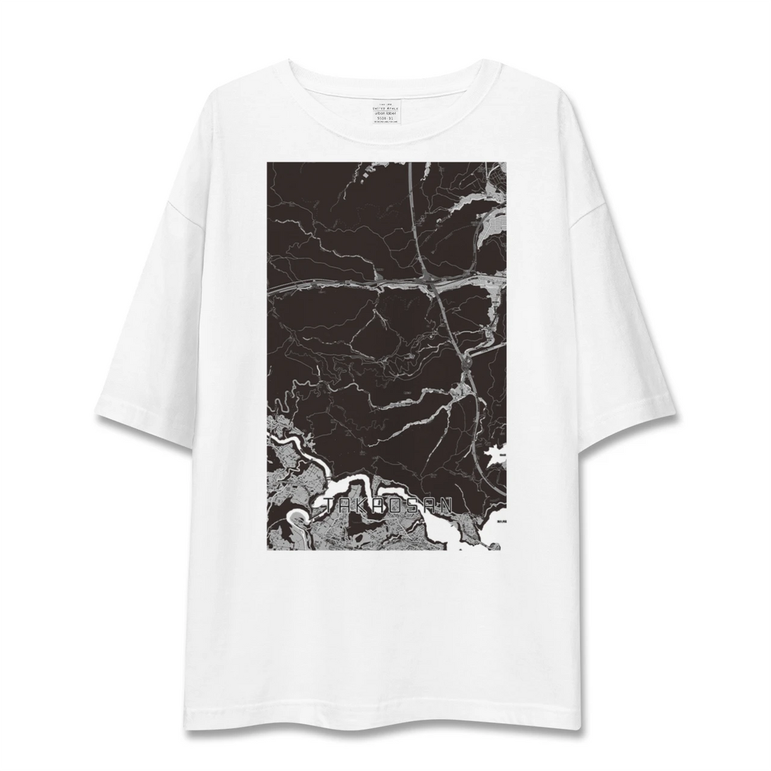 【高尾山(東京都)】地図柄ビッグシルエットTシャツ