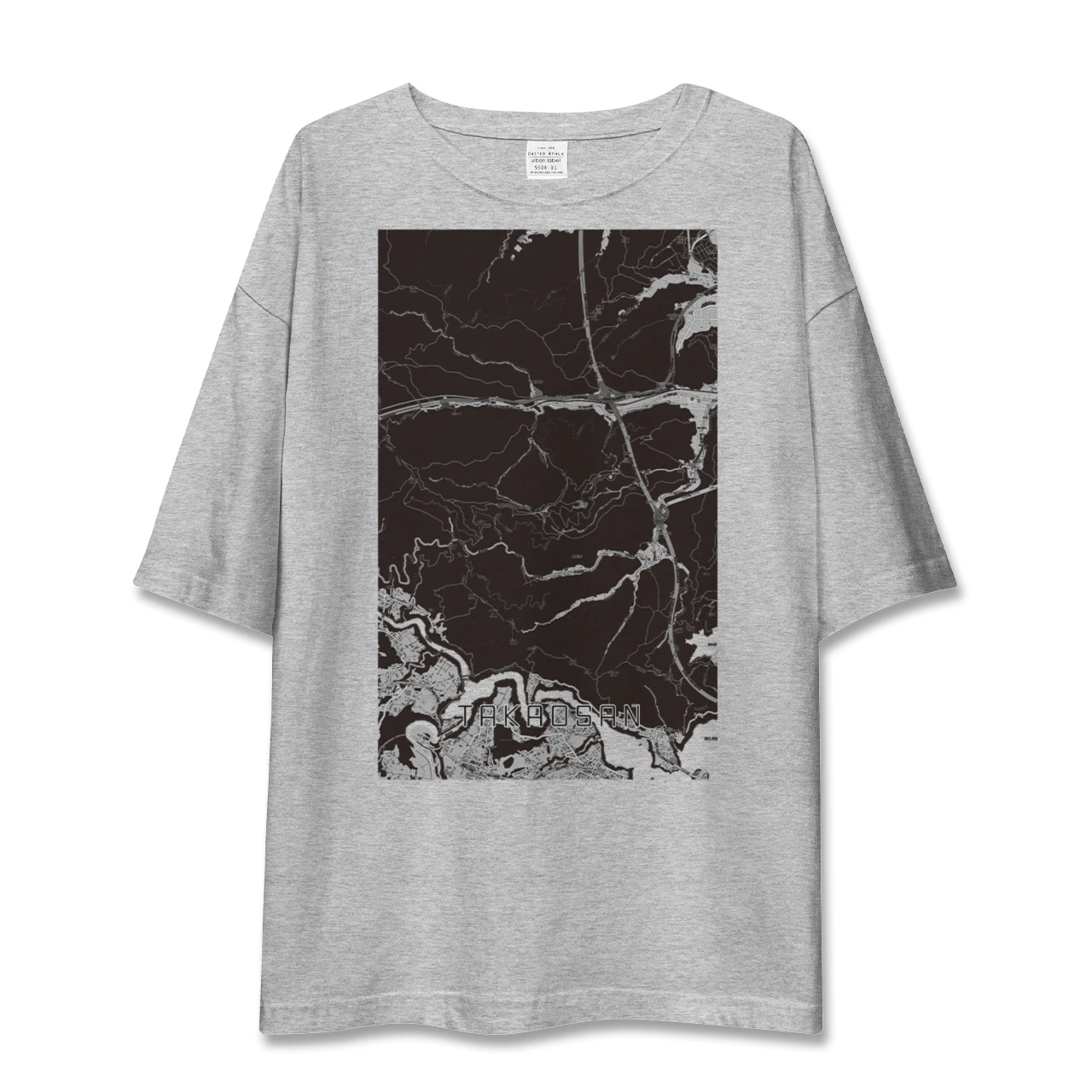 【高尾山（東京都）】地図柄ビッグシルエットTシャツ