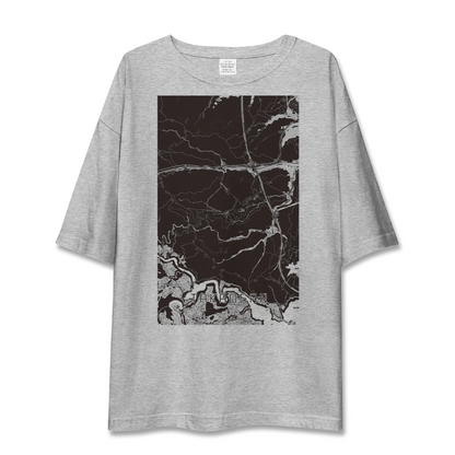 【高尾山（東京都）】地図柄ビッグシルエットTシャツ