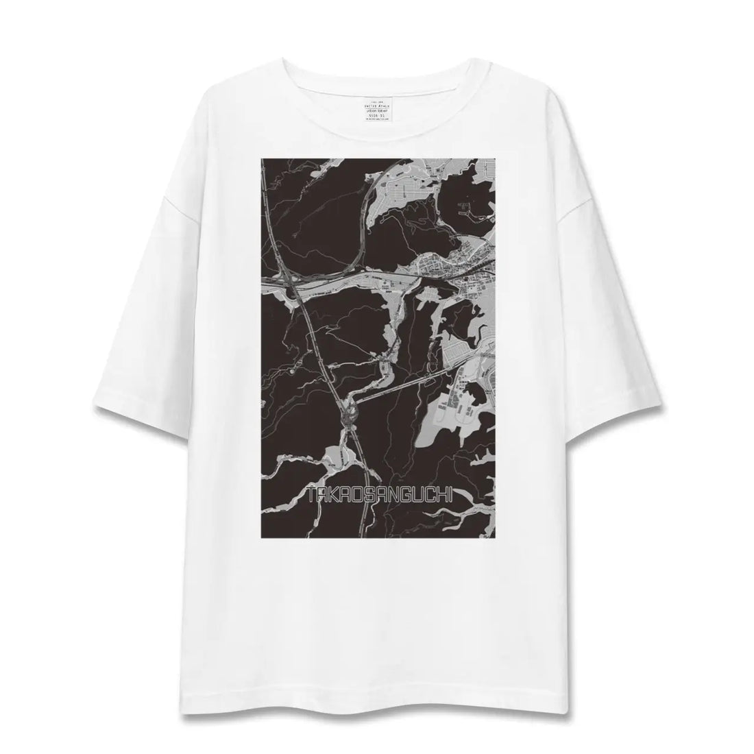 【高尾山口(東京都)】地図柄ビッグシルエットTシャツ