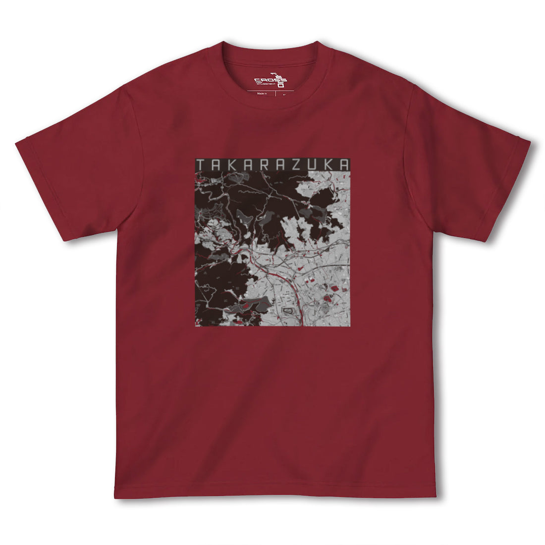 【宝塚(兵庫県)】地図柄ヘビーウェイトTシャツ