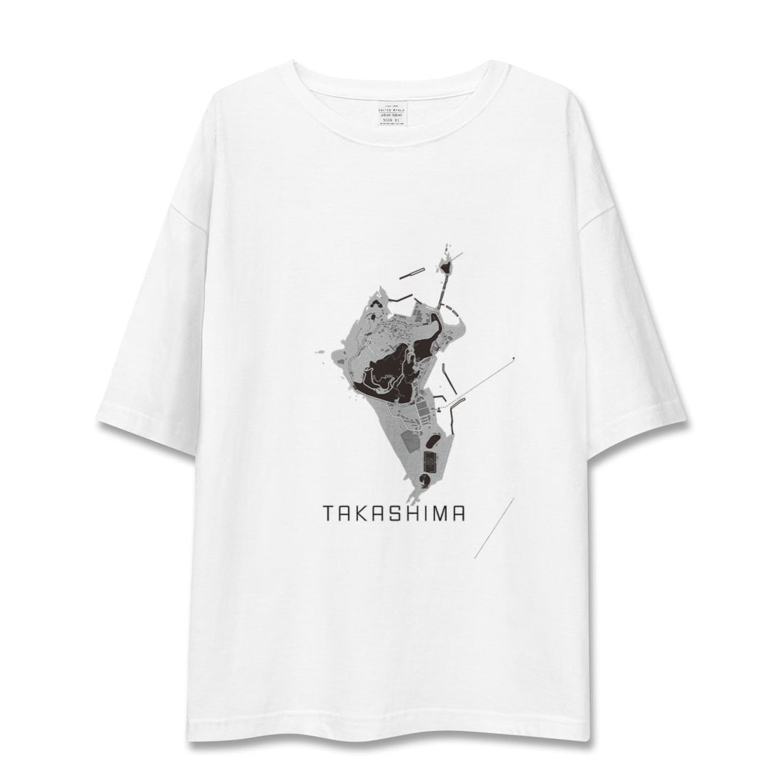 【高島(長崎県)】地図柄ビッグシルエットTシャツ