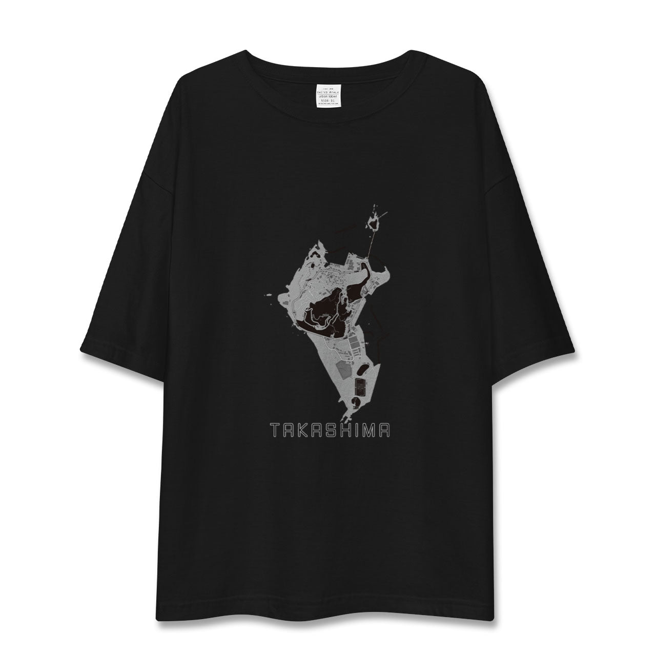 【高島（長崎県）】地図柄ビッグシルエットTシャツ