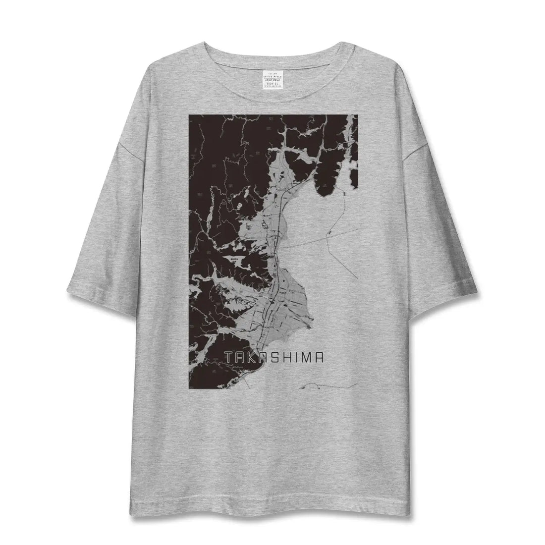 【高島（滋賀県）】地図柄ビッグシルエットTシャツ