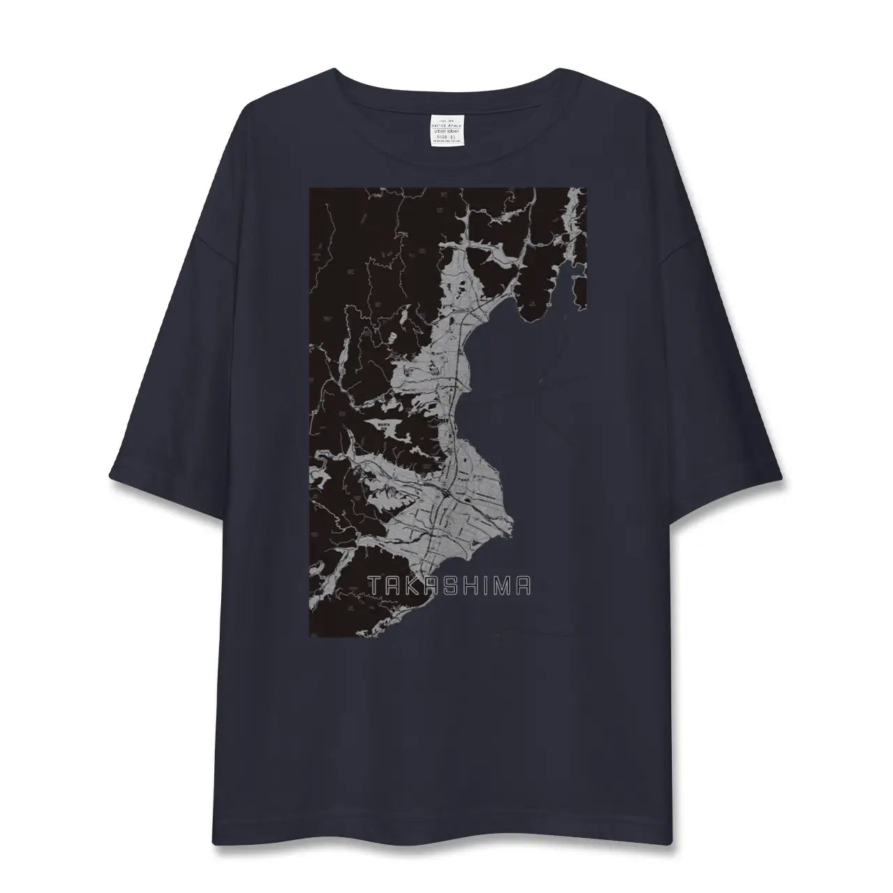 【高島（滋賀県）】地図柄ビッグシルエットTシャツ
