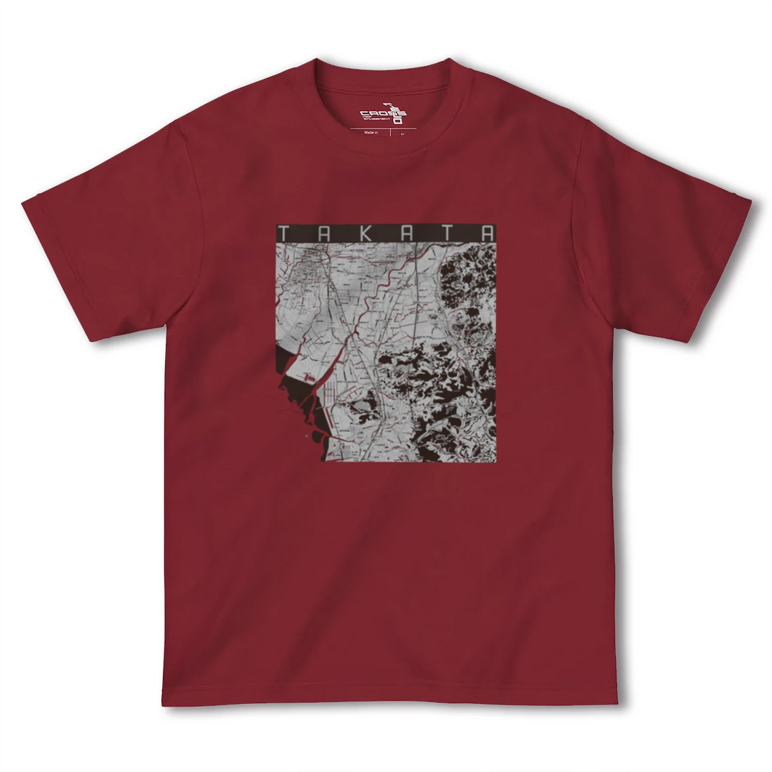 【高田(福岡県)】地図柄ヘビーウェイトTシャツ