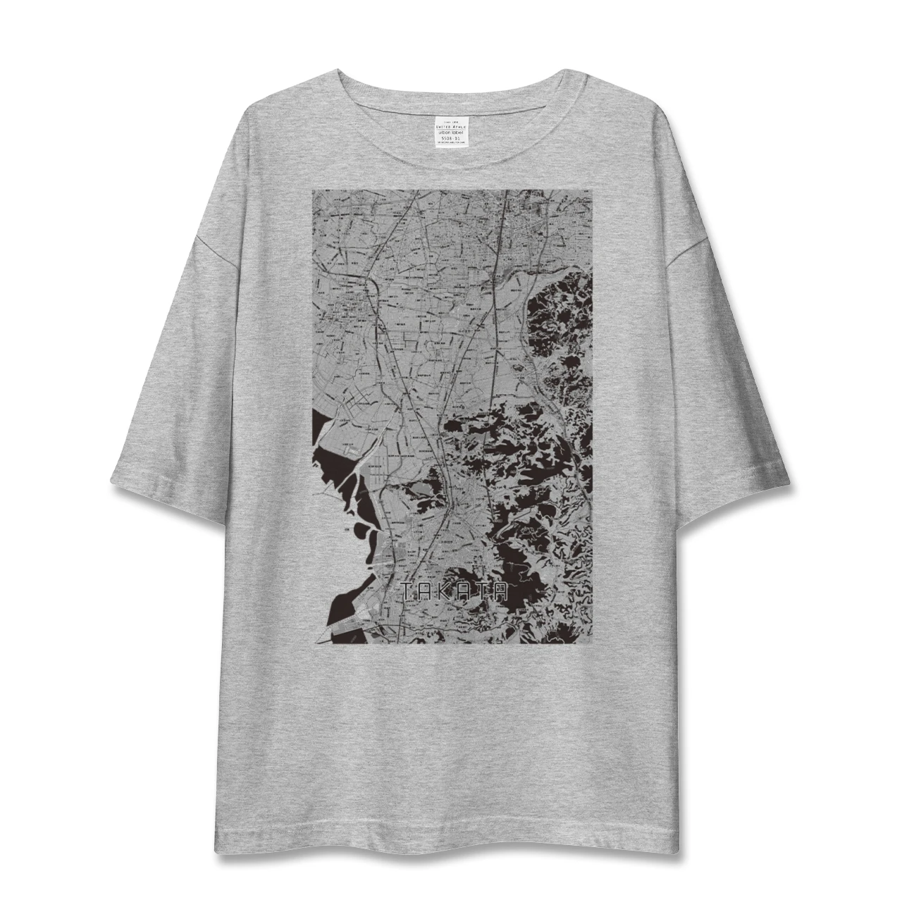 【高田（福岡県）】地図柄ビッグシルエットTシャツ